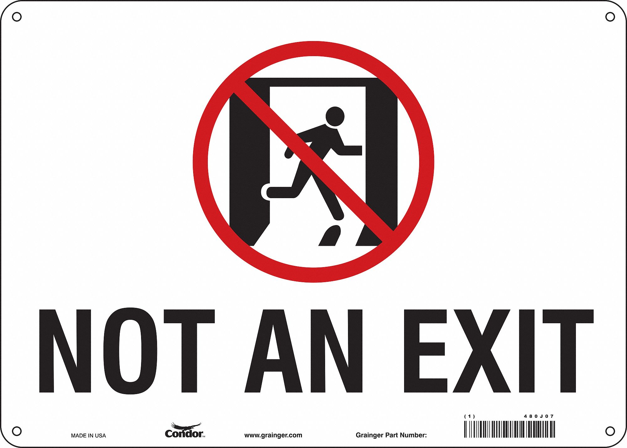 Safety Sign: Aluminum, Mounting Holes Sign Mounting, 10 in x 14 in Nominal Sign Size, 0.032 in Thick