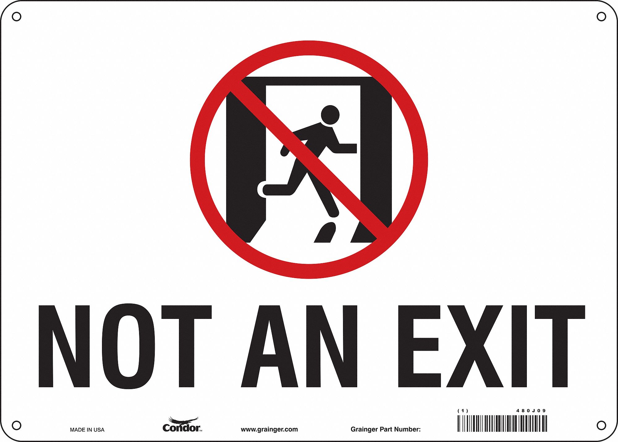 Safety Sign: Polyethylene, Mounting Holes Sign Mounting, 10 in x 14 in Nominal Sign Size