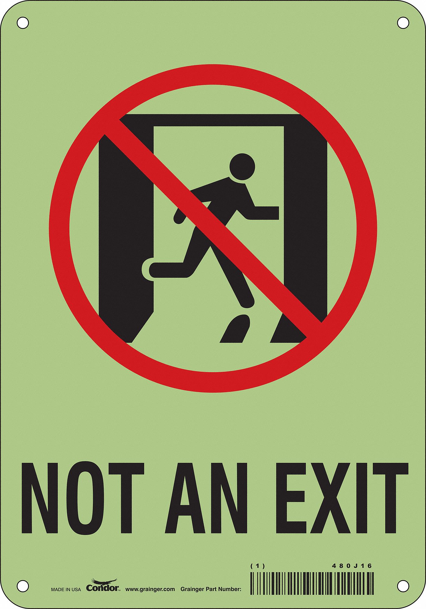 Safety Sign: Polyethylene, Mounting Holes Sign Mounting, 10 in x 7 in Nominal Sign Size