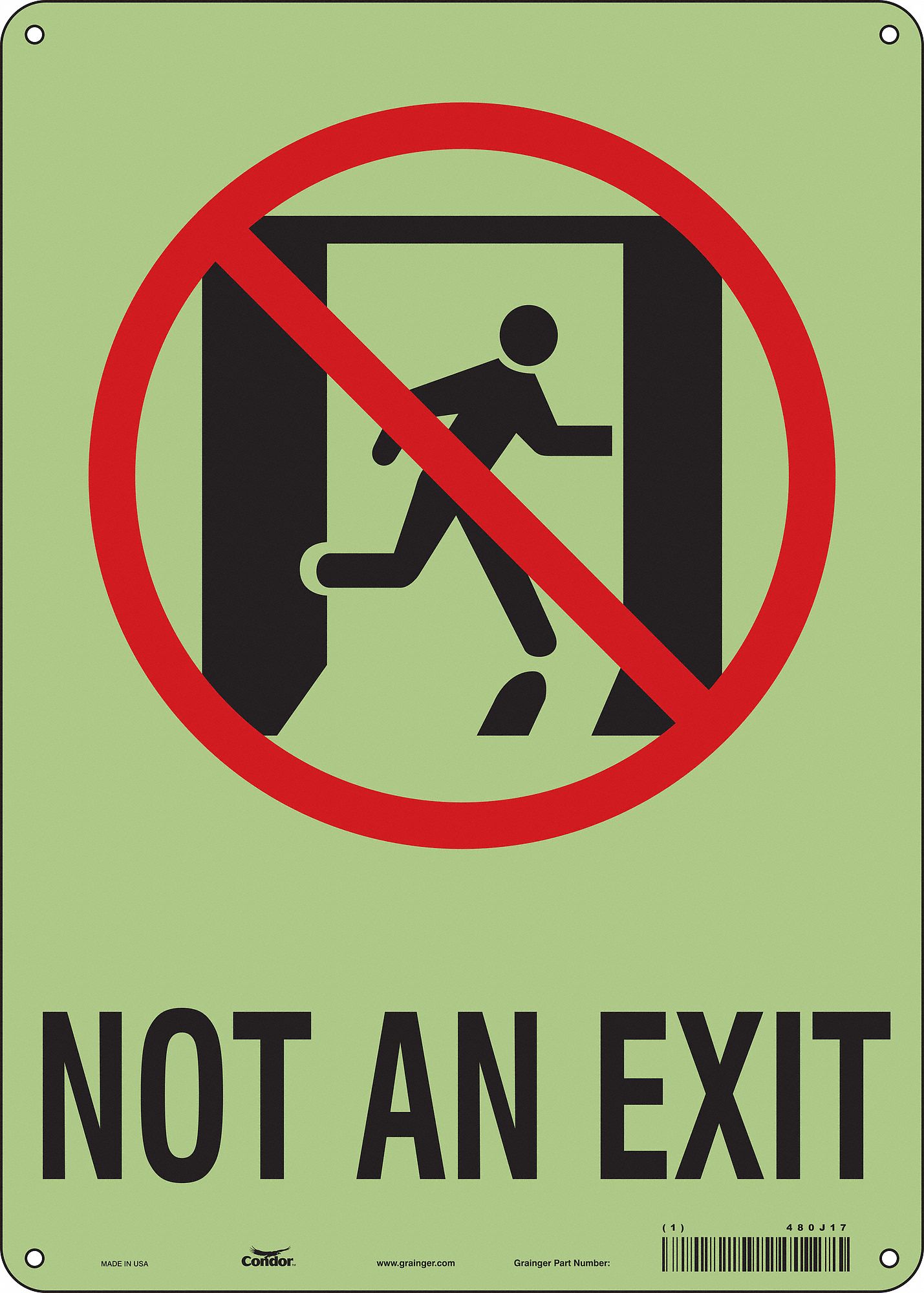 Safety Sign: Polyethylene, Mounting Holes Sign Mounting, 14 in x 10 in Nominal Sign Size