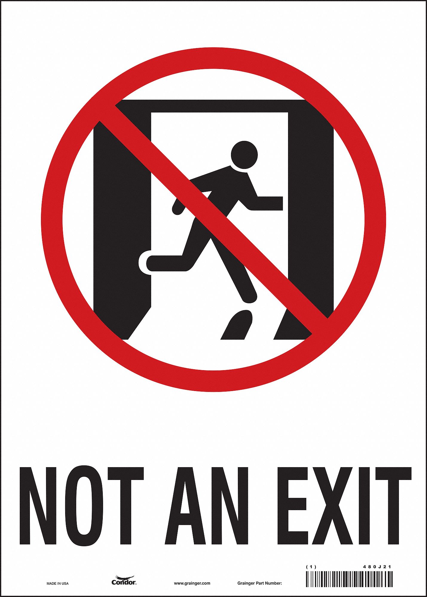 SAFETY SIGN, VINYL, ADHESIVE MOUNT, 14 IN X 10 IN NOMINAL SIGN SIZE, NOT RETROREFLECTIVE, NOT AN EXIT