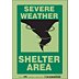 Severe Weather Shelter Area Signs