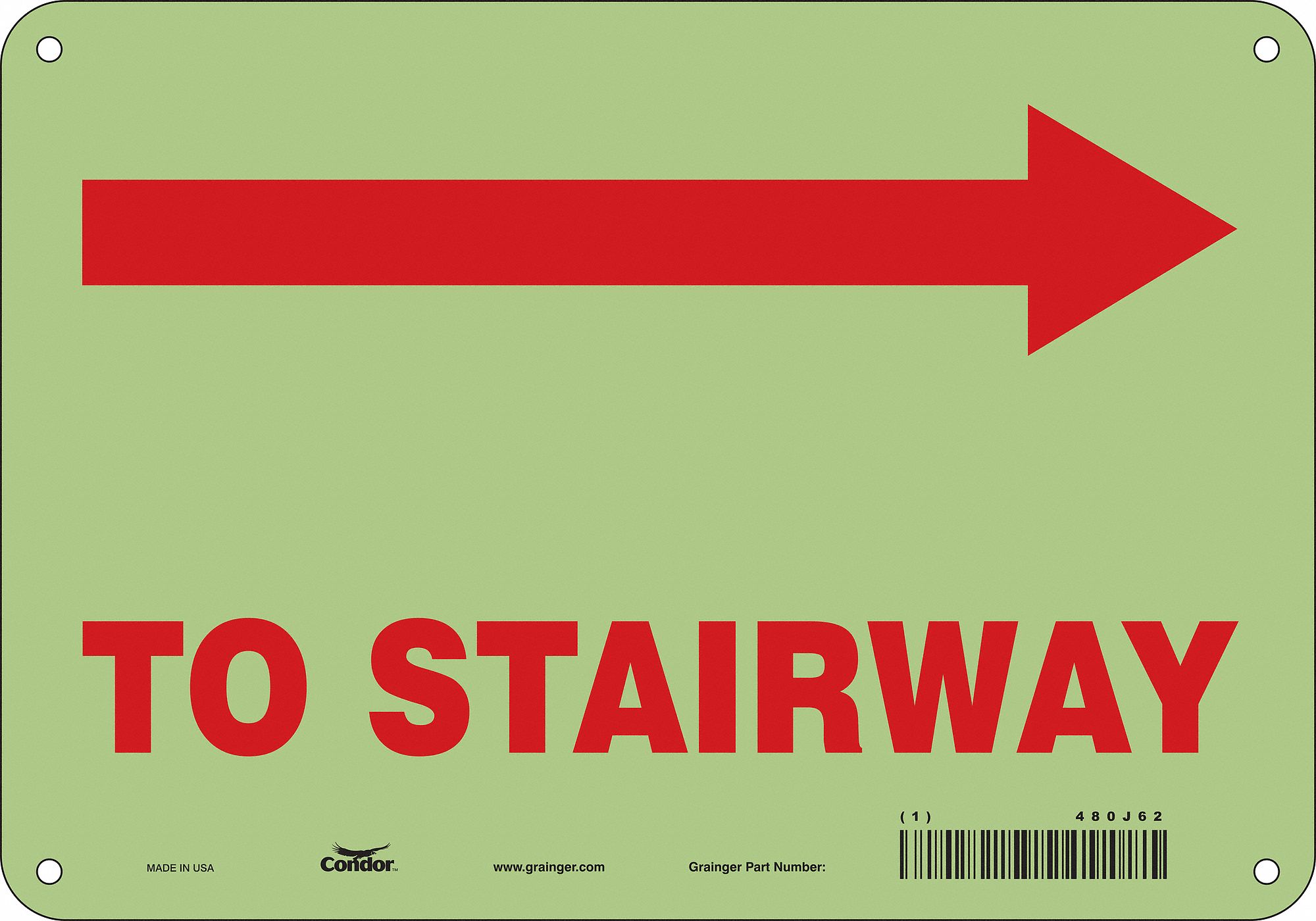 Safety Sign, 7 in x 10 in, Polyethylene