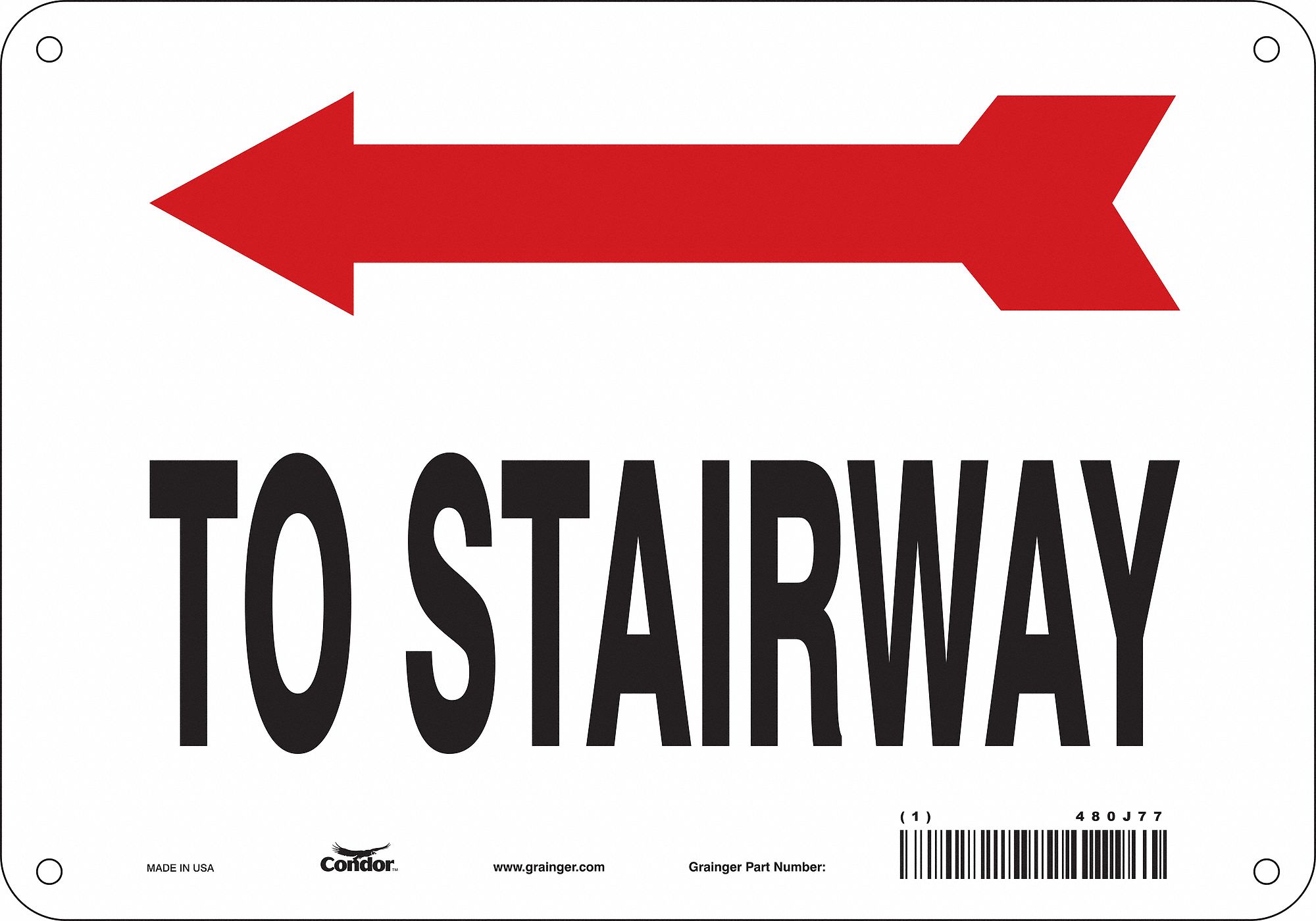 Safety Sign, 7 in x 10 in, Polyethylene