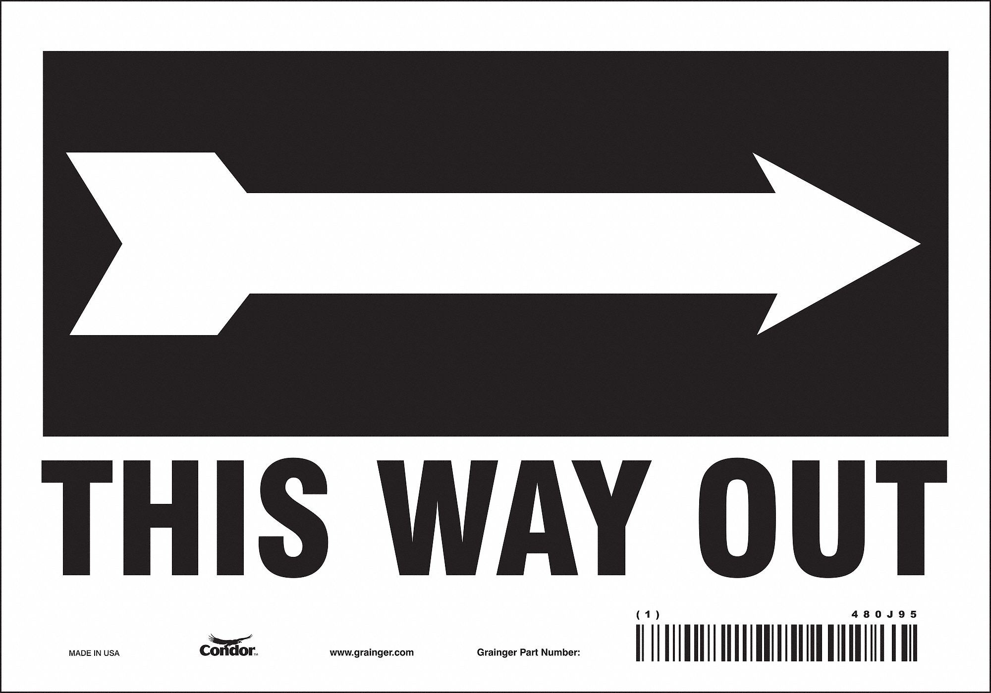 Safety Sign: Vinyl, Adhesive Sign Mounting, 7 in x 10 in Nominal Sign Size, Not Retroreflective