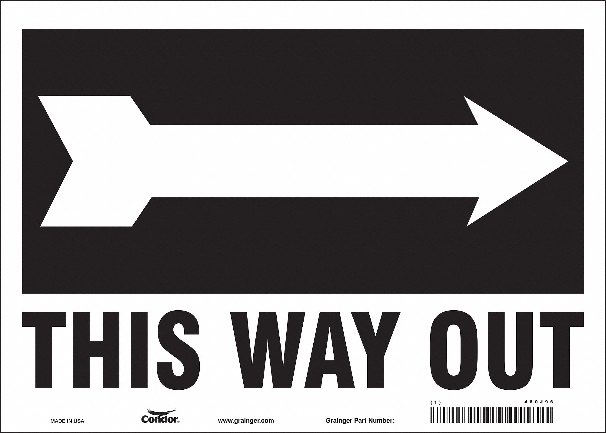 Safety Sign: Vinyl, Adhesive Sign Mounting, 10 in x 14 in Nominal Sign Size, Not Retroreflective