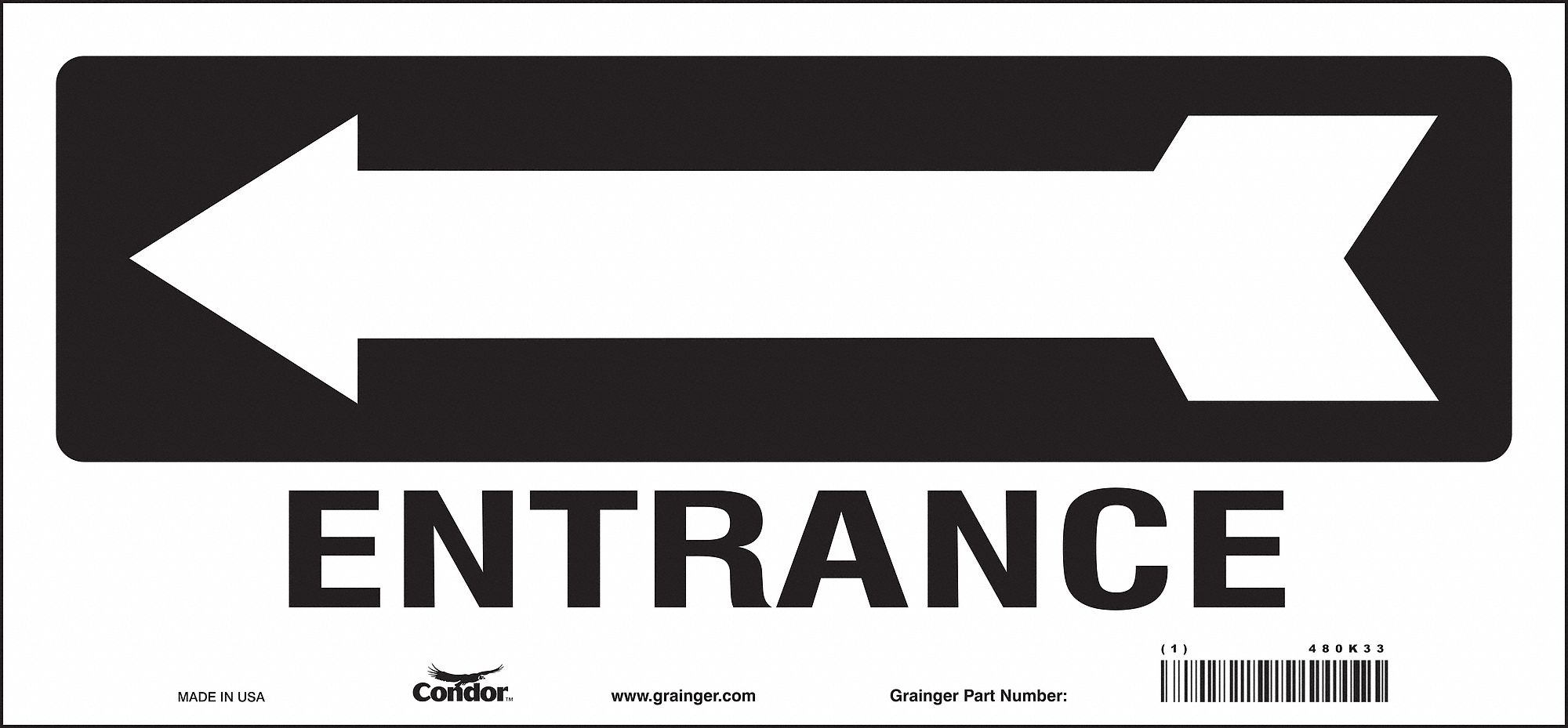Safety Sign, 6 1/2 in x 14 in, Vinyl