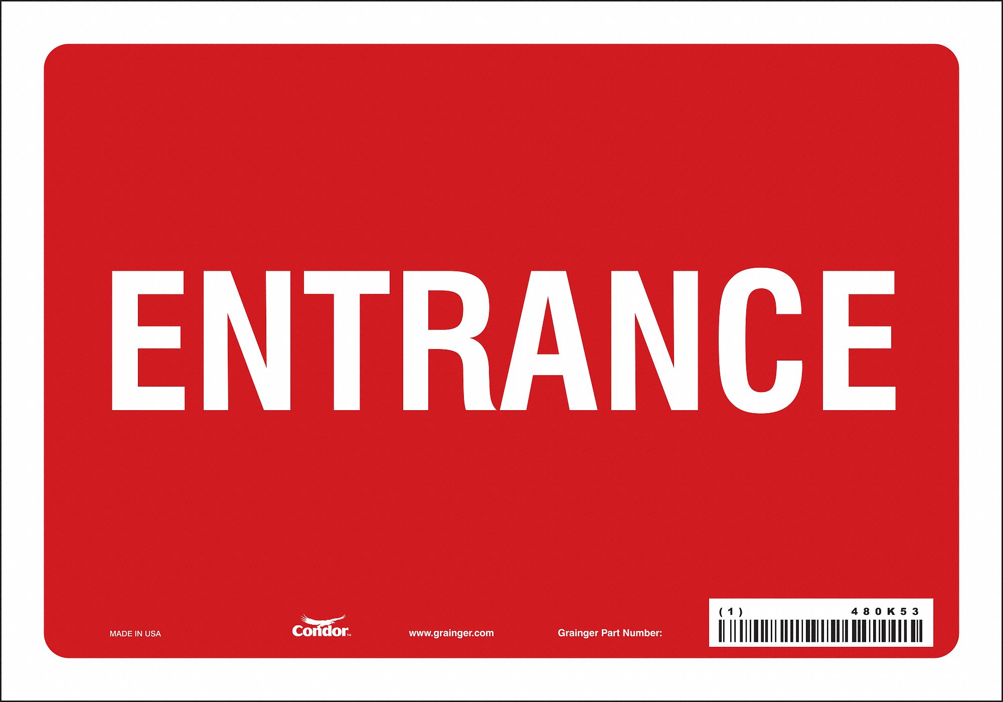 Safety Sign: Vinyl, Adhesive Sign Mounting, 7 in x 10 in Nominal Sign Size, Not Retroreflective