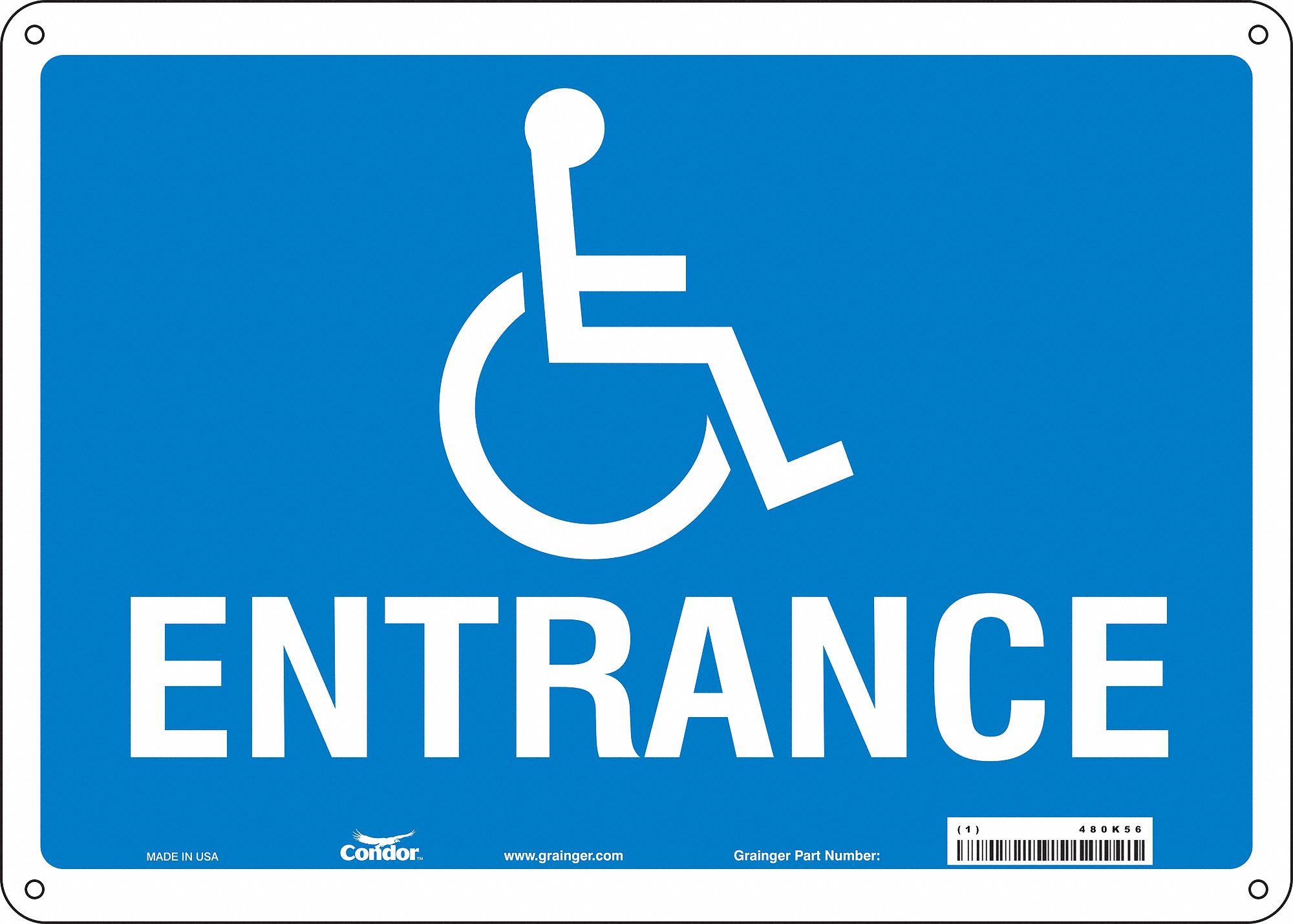 Safety Sign: Aluminum, Mounting Holes Sign Mounting, 10 in x 14 in Nominal Sign Size, 0.032 in Thick
