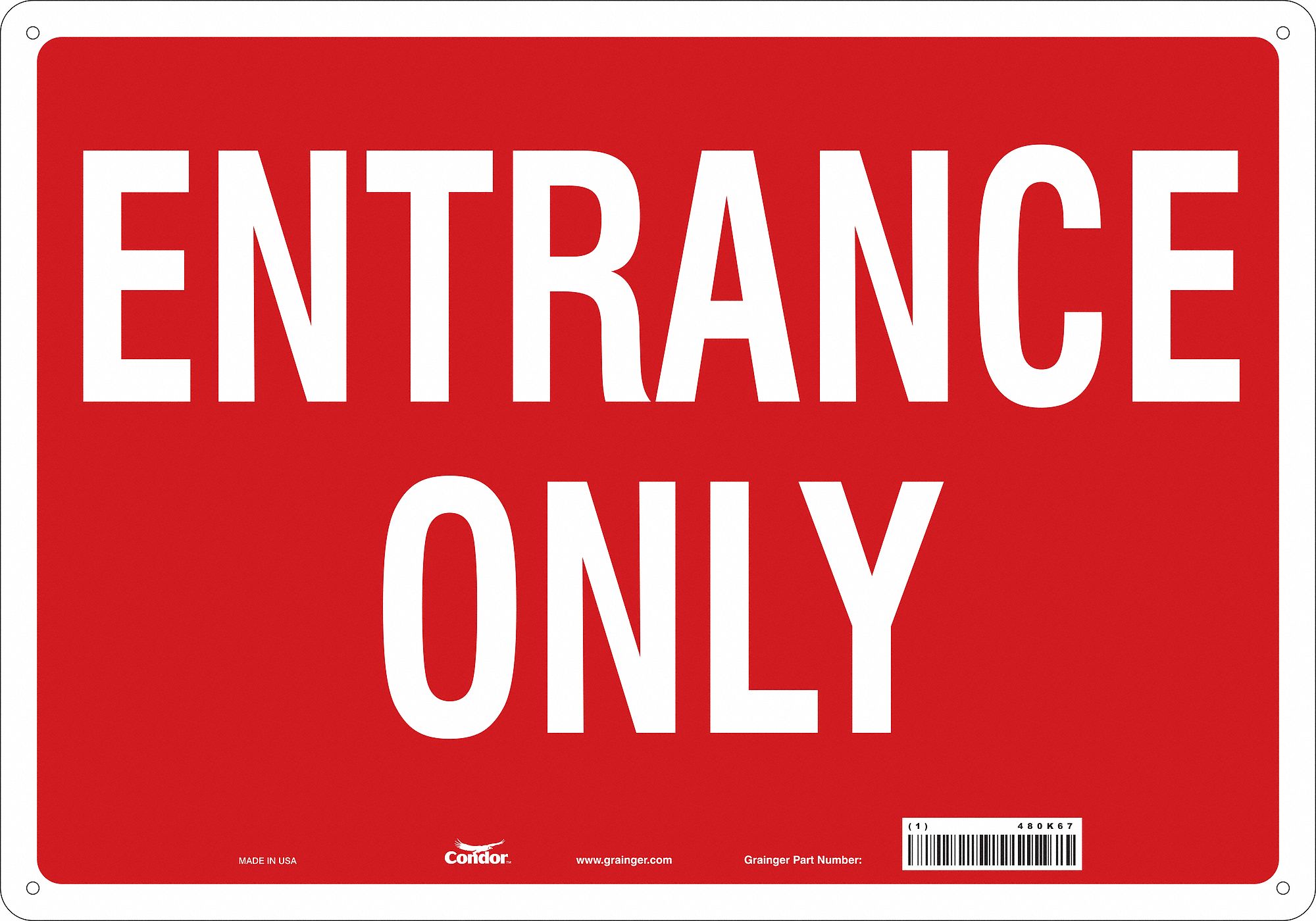 Safety Sign, 14 in x 20 in, Aluminum