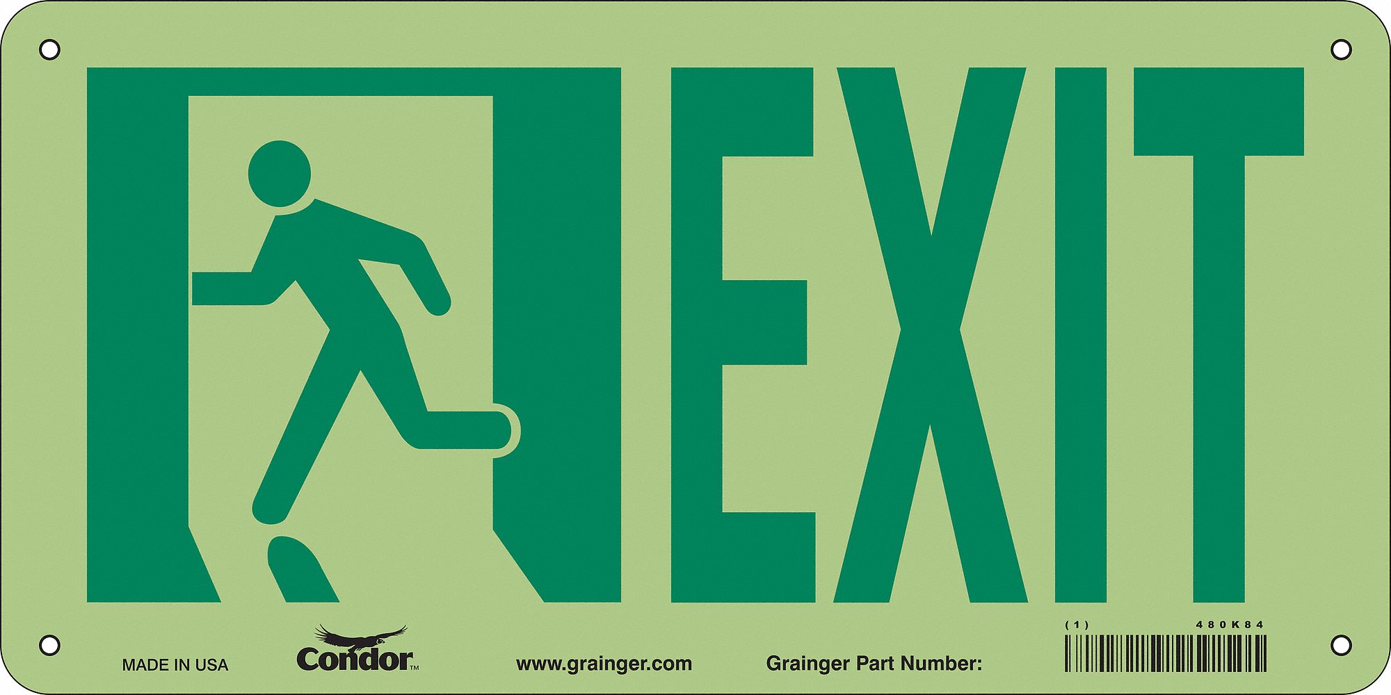 Safety Sign, 7 in x 15 in, Polyethylene