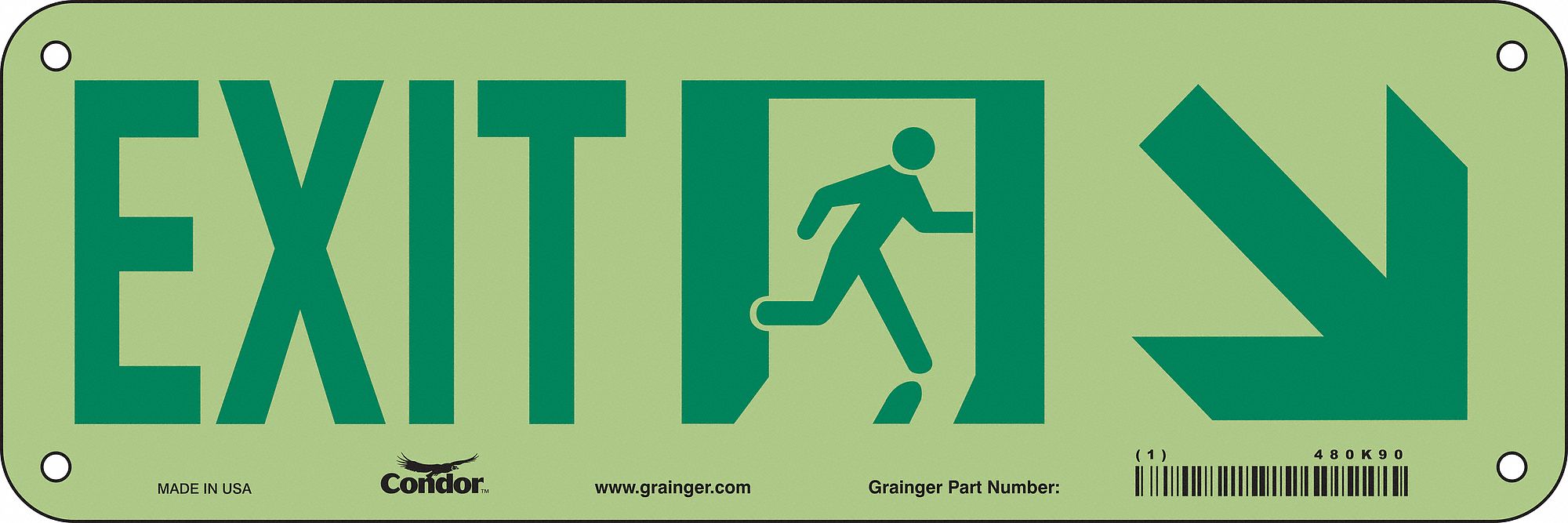 Safety Sign, 7 in x 21 in, Polyethylene