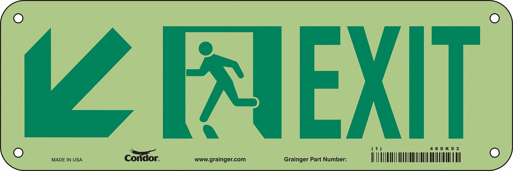 Safety Sign, 7 in x 21 in, Polyethylene