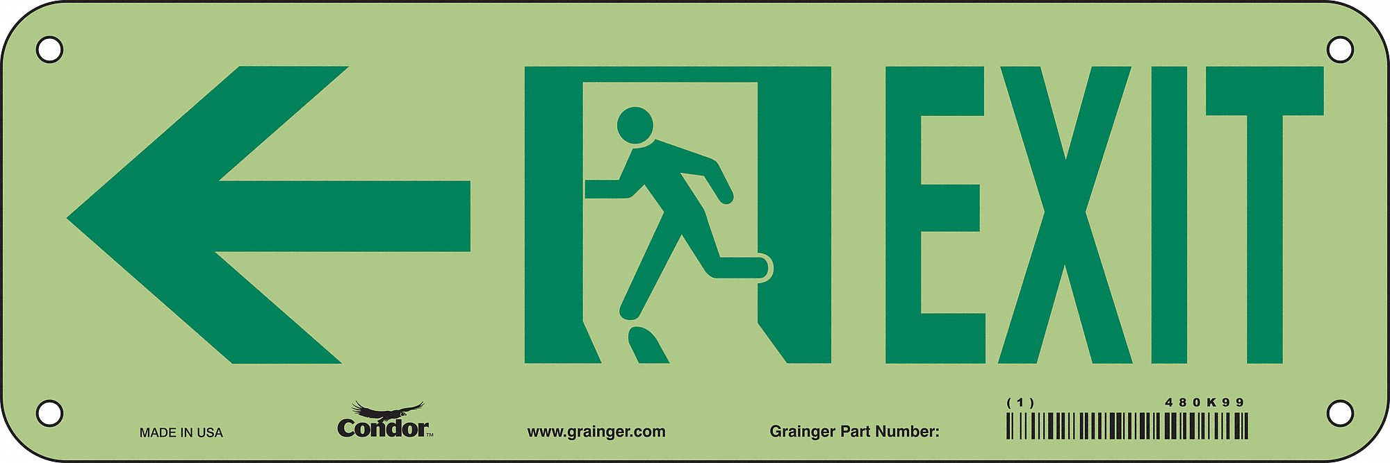 Safety Sign, 7 in x 21 in, Polyethylene