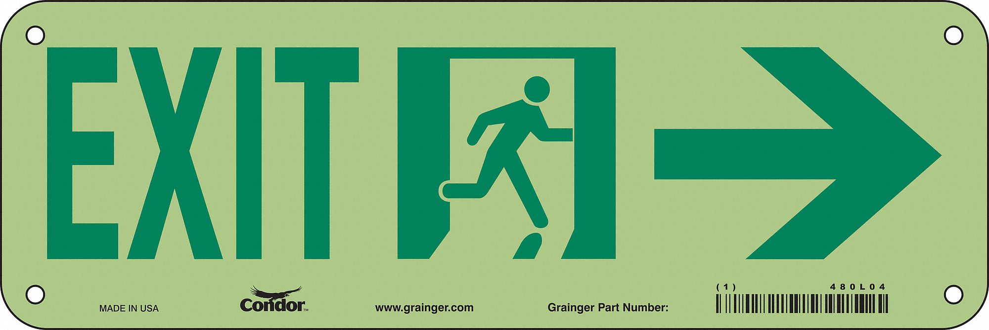 Safety Sign, 7 in x 21 in, Aluminum