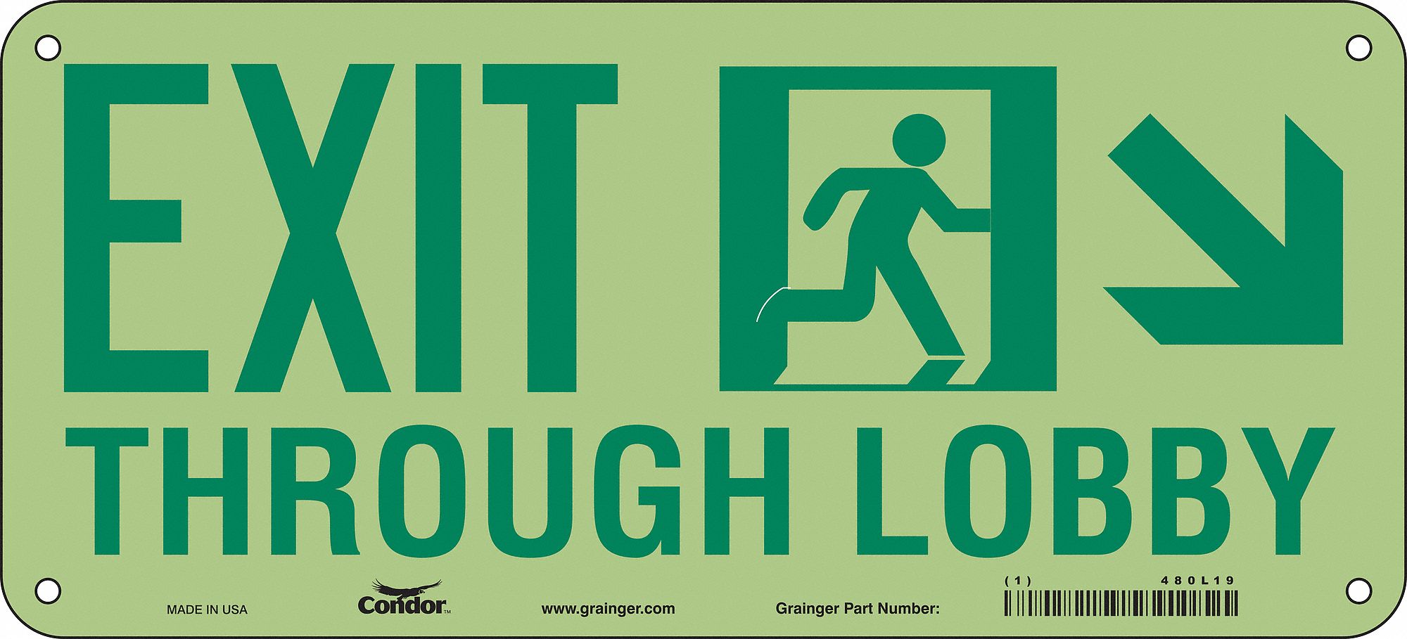 Safety Sign, 10 in x 22 in, Aluminum