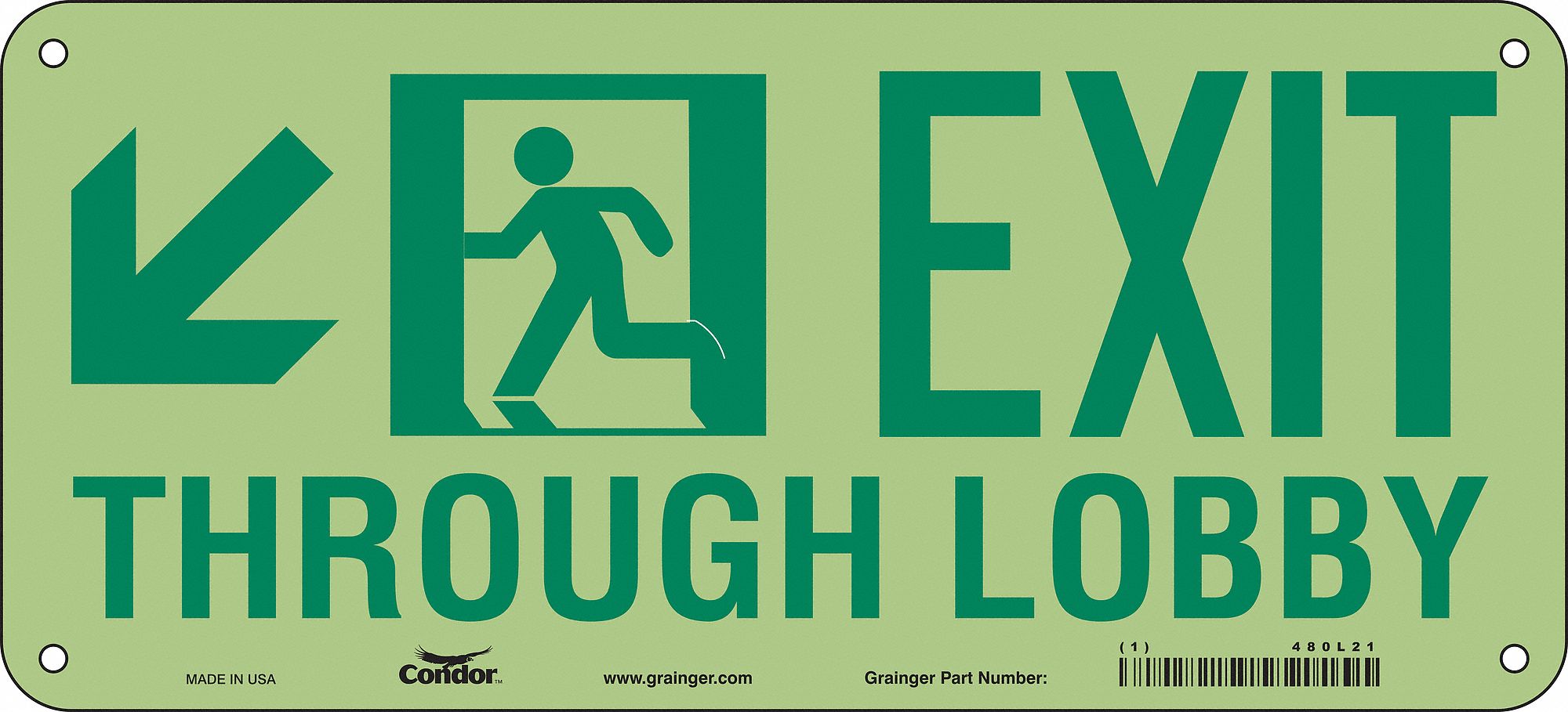 Safety Sign, 10 in x 22 in, Polyethylene