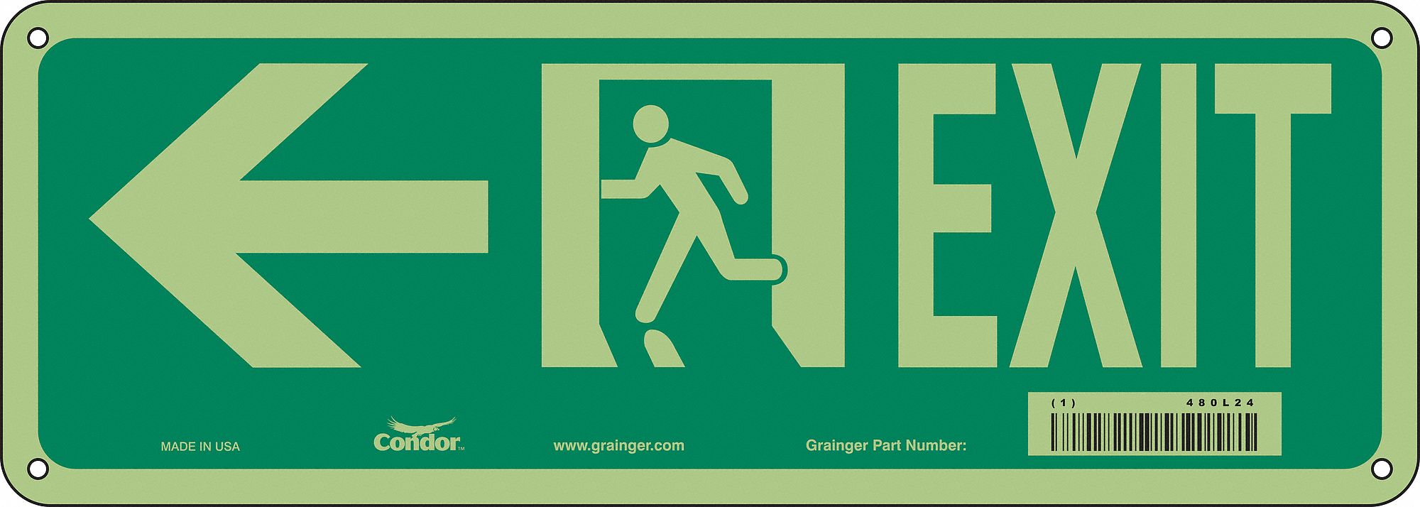Safety Sign, 5 in x 14 in, Polyethylene