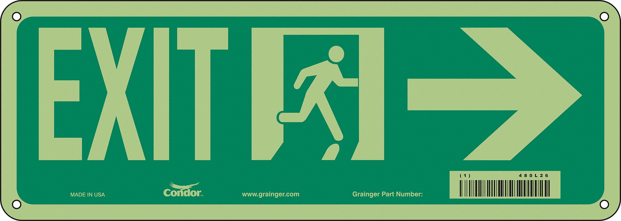 Safety Sign, 5 in x 14 in, Polyethylene