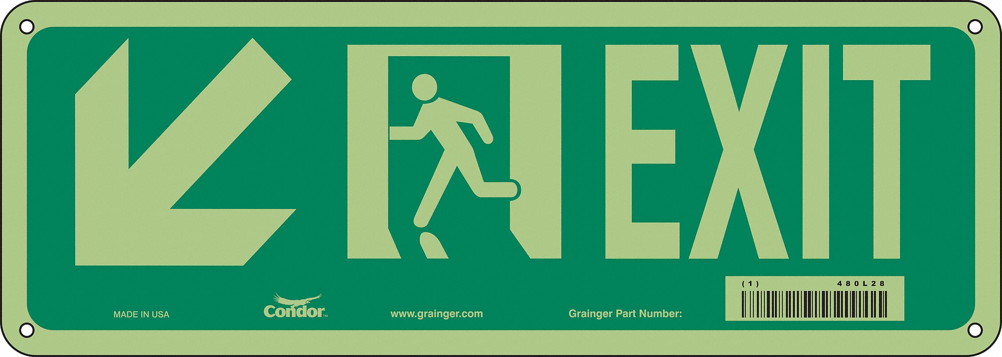Safety Sign, 5 in x 14 in, Polyethylene