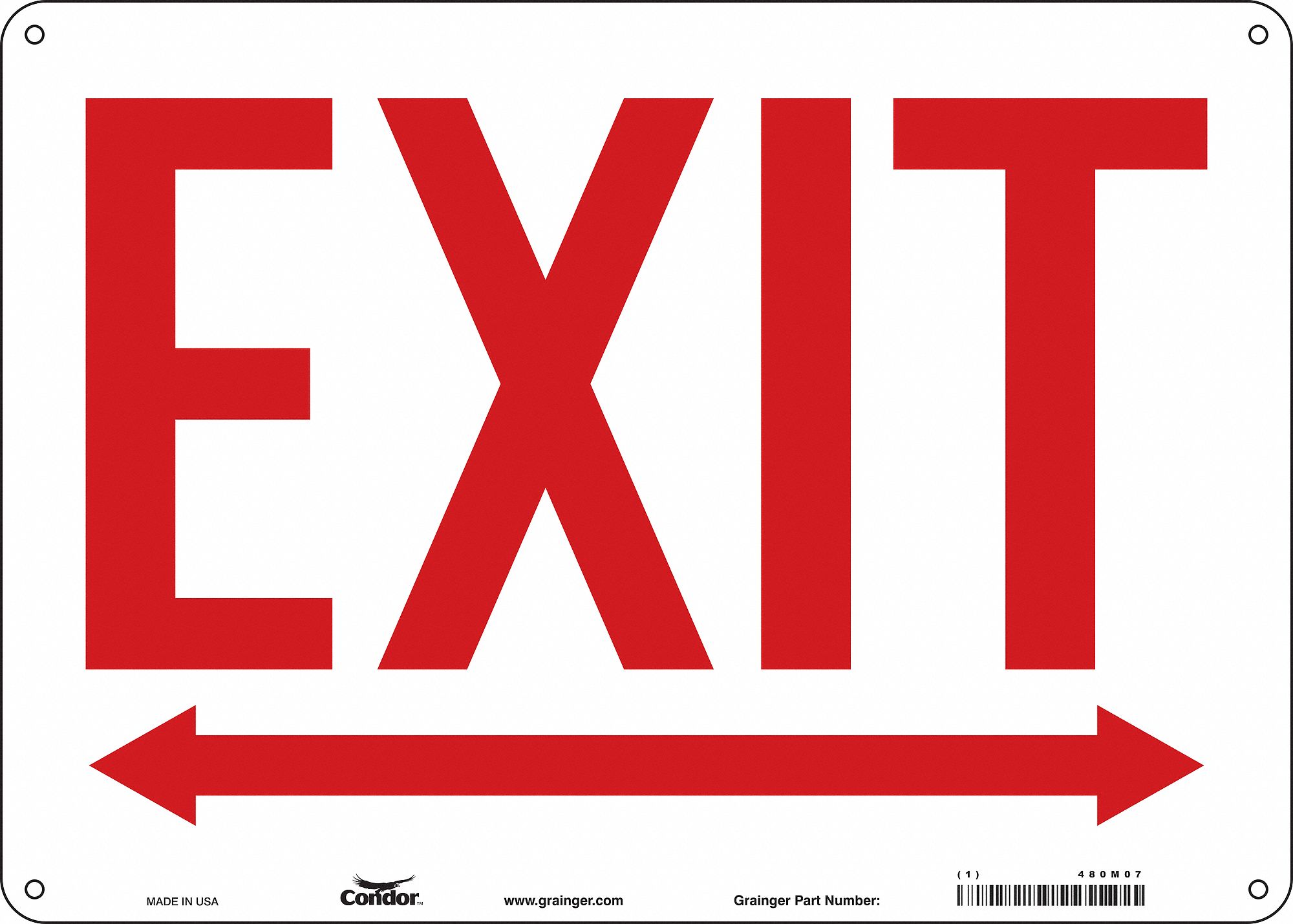 Safety Sign: Polyethylene, Mounting Holes Sign Mounting, 10 in x 14 in Nominal Sign Size