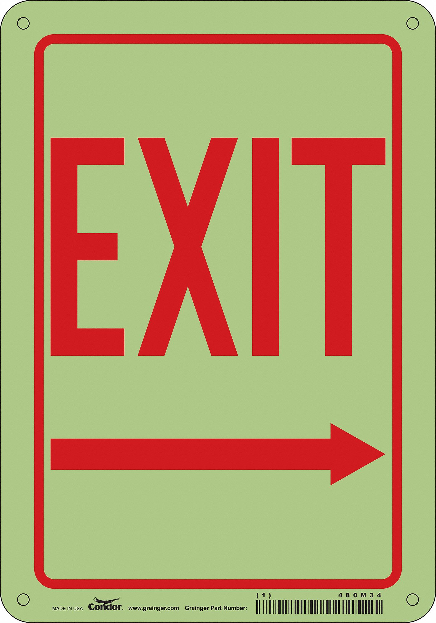 Safety Sign: Polyethylene, Mounting Holes Sign Mounting, 10 in x 7 in Nominal Sign Size