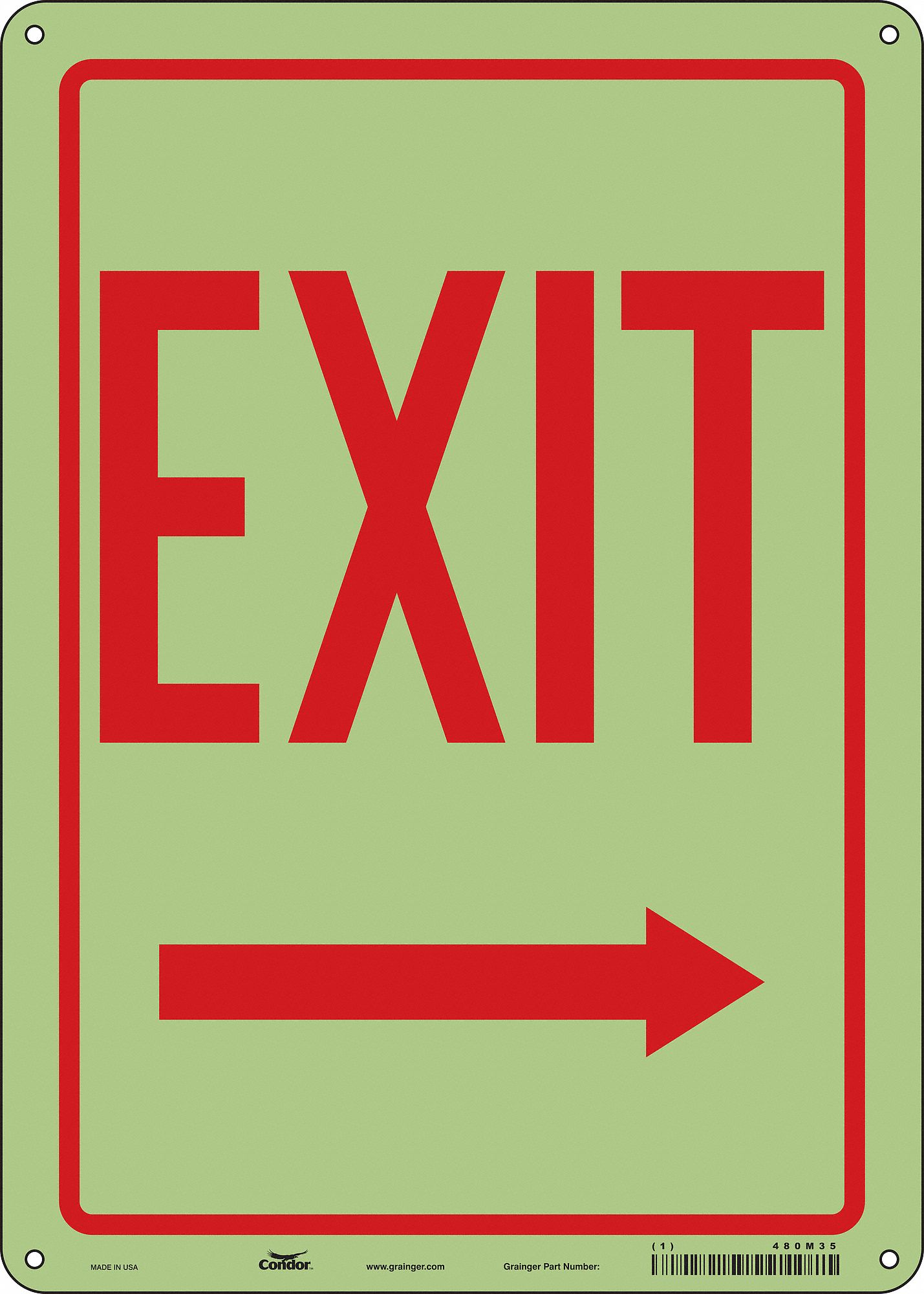 Safety Sign: Polyethylene, Mounting Holes Sign Mounting, 14 in x 10 in Nominal Sign Size