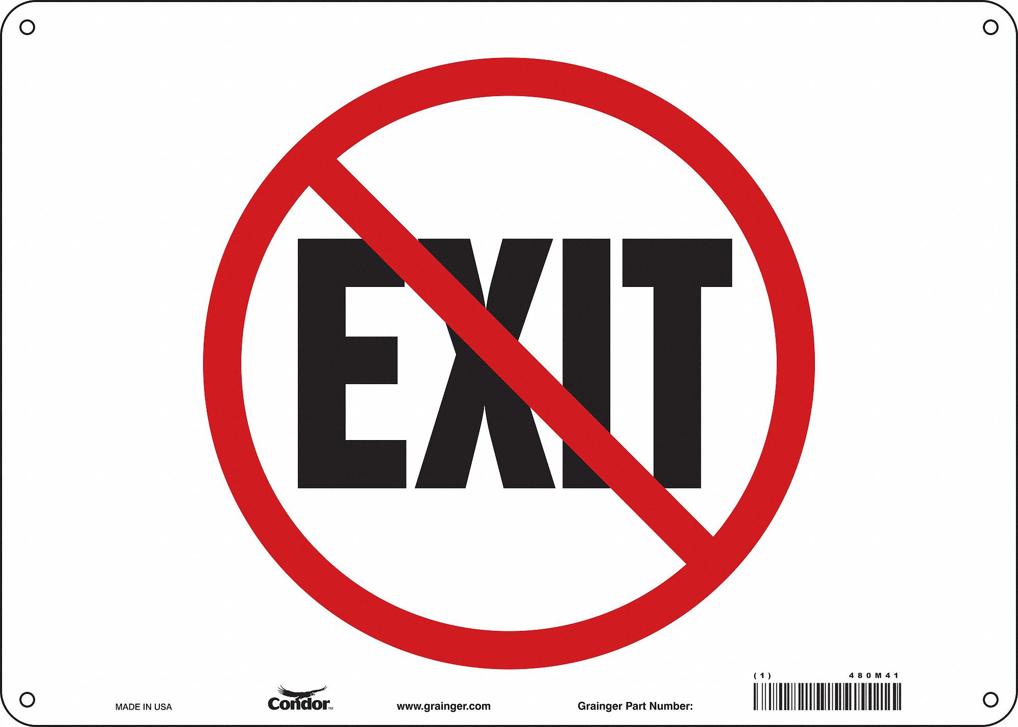 Safety Sign: Aluminum, Mounting Holes Sign Mounting, 10 in x 14 in Nominal Sign Size, 0.032 in Thick