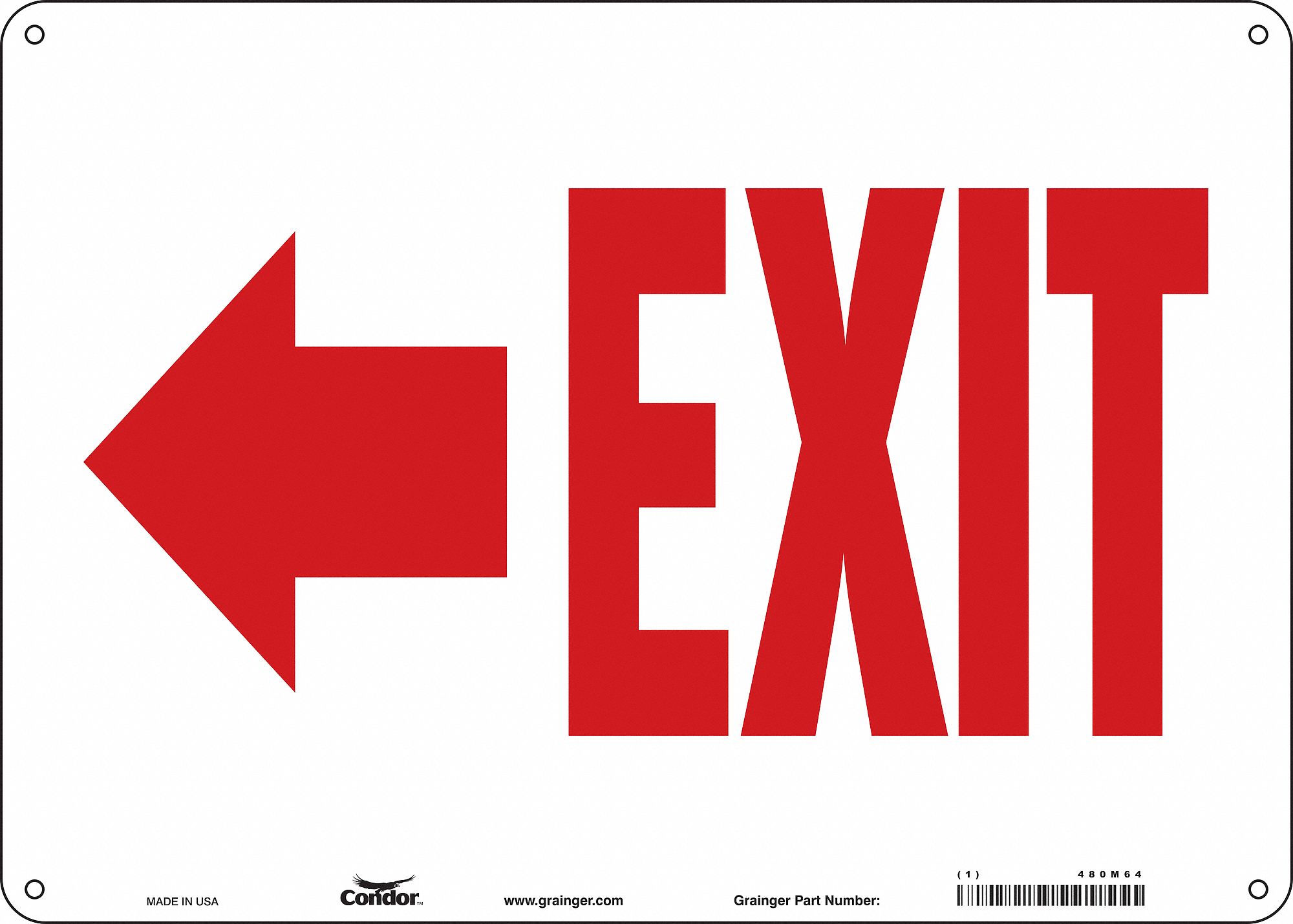 PANNEAU SECURITE,EXIT,10 POX14 PO