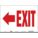 SAFETY SIGN, VINYL, ADHESIVE MOUNT, 10 IN X 14 IN NOMINAL SIGN SIZE, NOT RETROREFLECTIVE, EXIT
