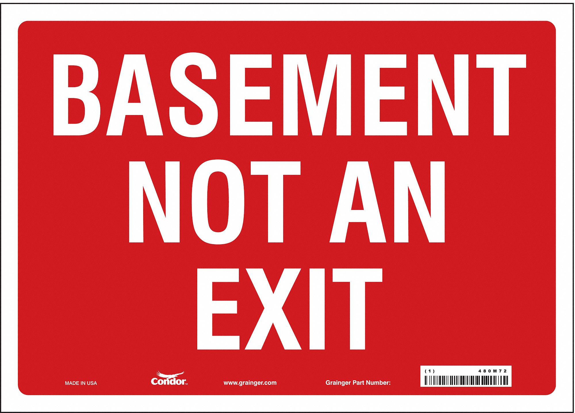Safety Sign: Vinyl, Adhesive Sign Mounting, 10 in x 14 in Nominal Sign Size, Not Retroreflective