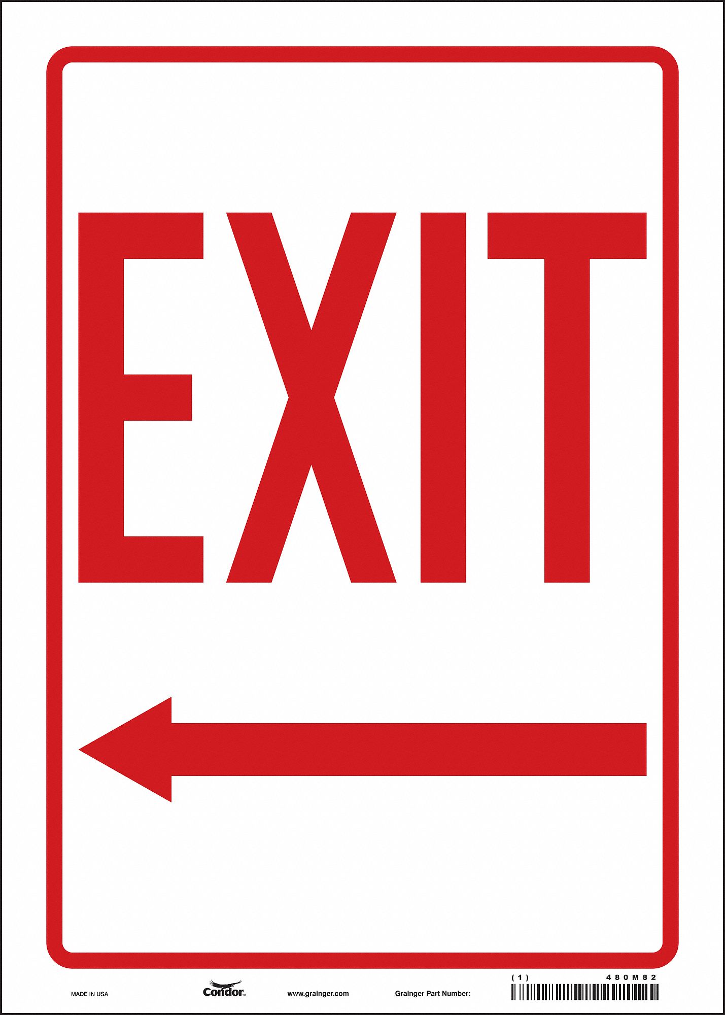 Safety Sign: Vinyl, Adhesive Sign Mounting, 14 in x 10 in Nominal Sign Size, Not Retroreflective