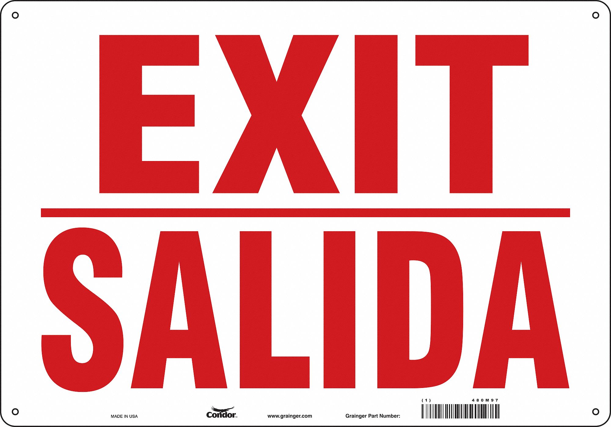 Safety Sign: Polyethylene, Mounting Holes Sign Mounting, 14 in x 20 in Nominal Sign Size