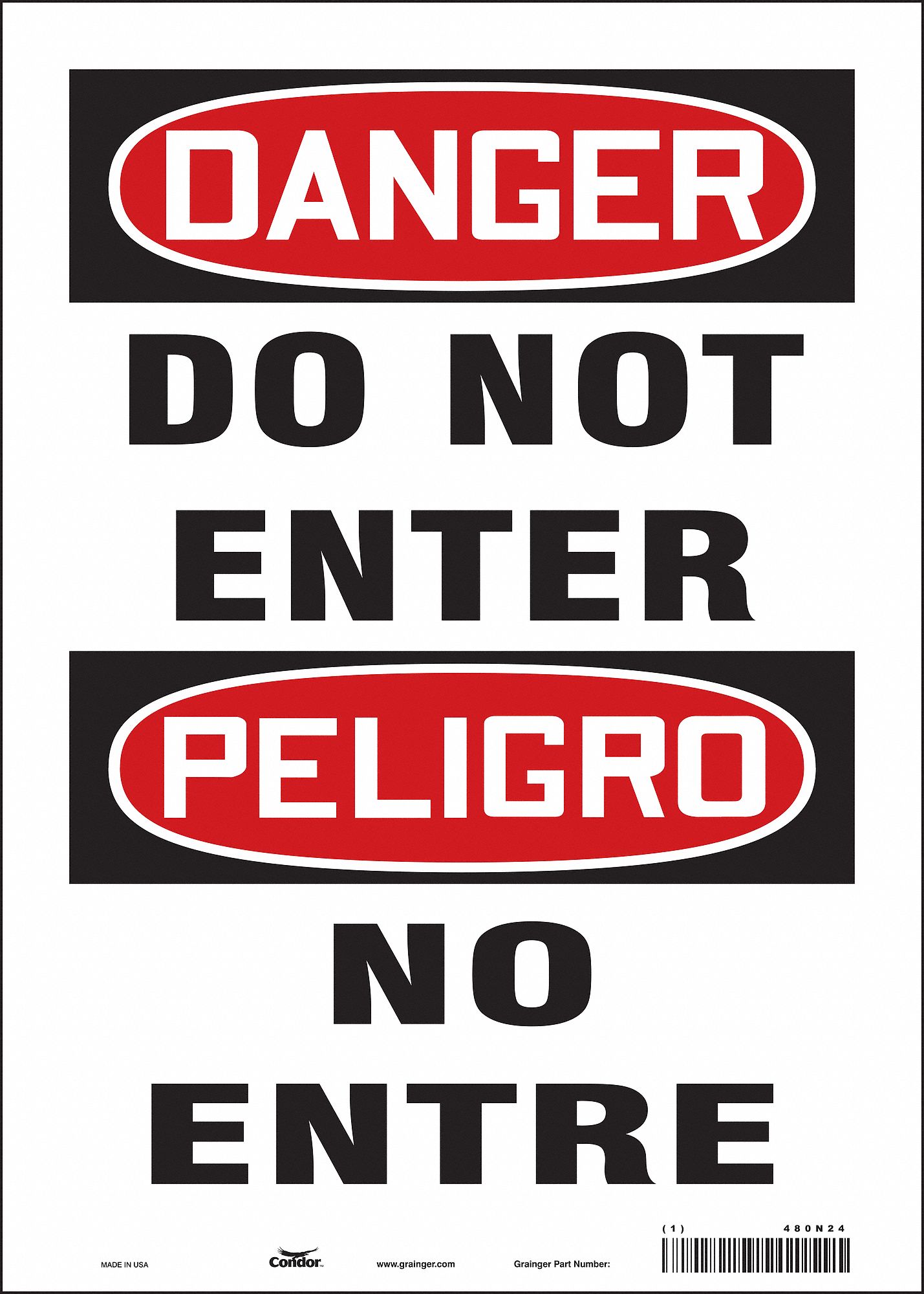 Safety Sign: Vinyl, Adhesive Sign Mounting, 14 in x 10 in Nominal Sign Size, Not Retroreflective