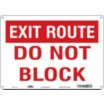 Exit Route Do Not Block Signs