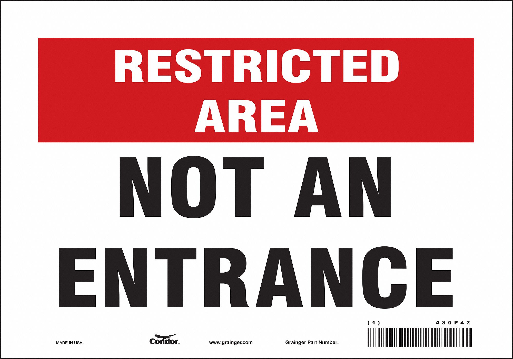 Safety Sign: Vinyl, Adhesive Sign Mounting, 7 in x 10 in Nominal Sign Size, Not Retroreflective