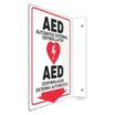 L-Shape Projection AED Automatic External Defibrillator/AED Defibrillator Automatizado Externo Signs