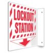 L-Shape Projection Lockout Station Signs