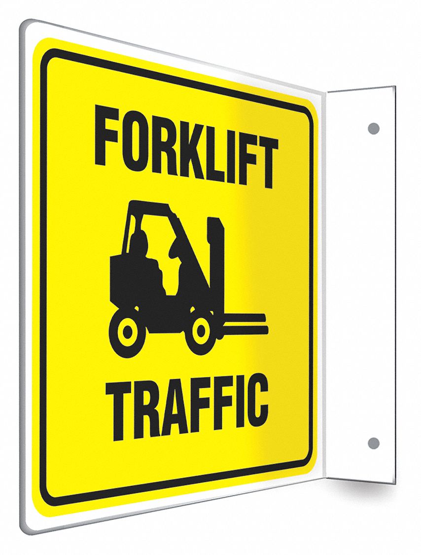 Safety Sign: PETG, Mounting Holes Sign Mounting, 8 in x 8 in Nominal Sign Size, Not Retroreflective