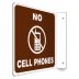 L-Shape Projection No Cell Phones Signs