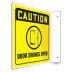 L-Shape Projection Caution: Door Swings Open Signs