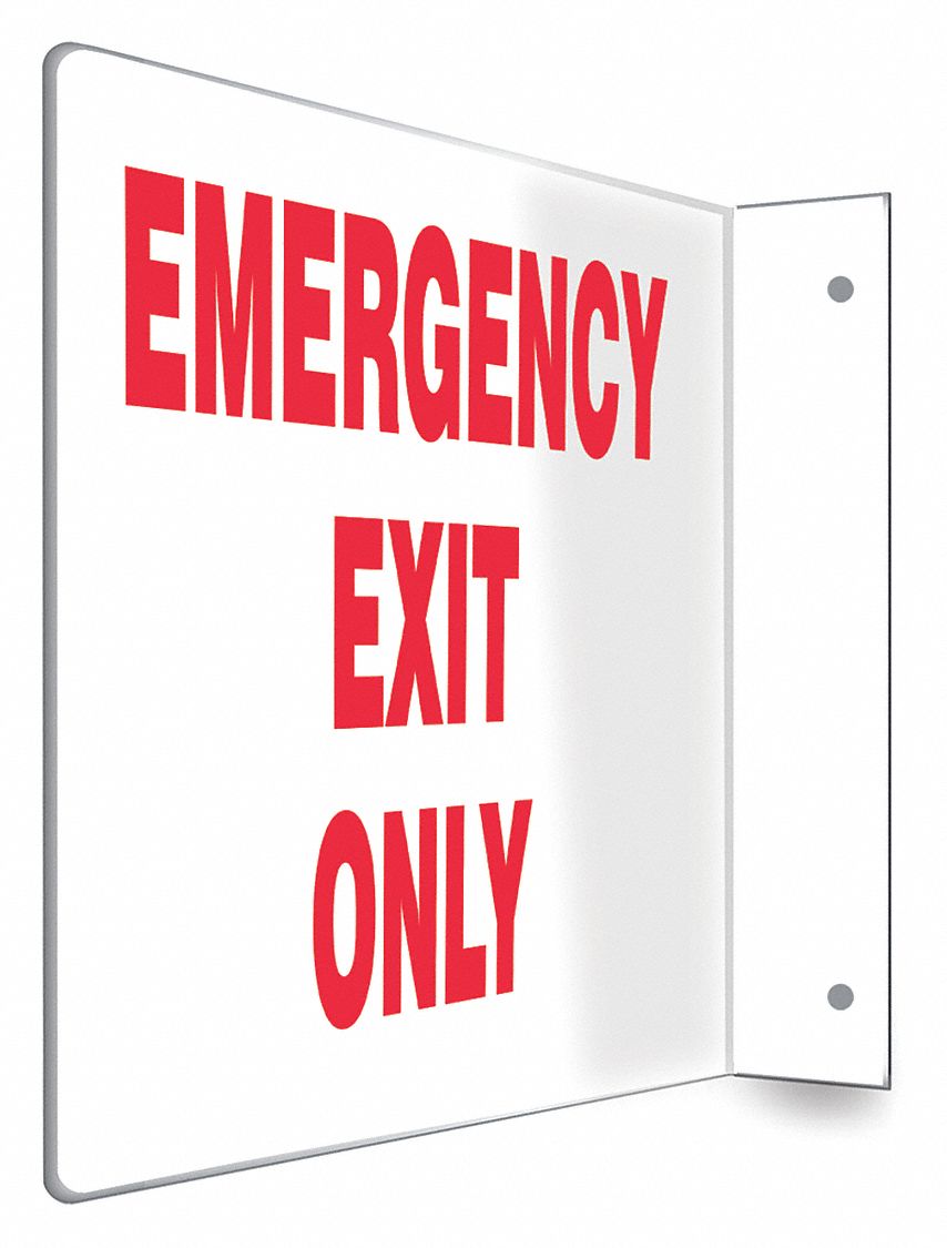 Safety Sign: PETG, Mounting Holes Sign Mounting, 8 in x 12 in Nominal Sign Size, Not Retroreflective