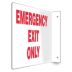 L-Shape Projection Emergency Exit Only Signs