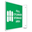L-Shape Projection Full Cylinder Storage Area Signs