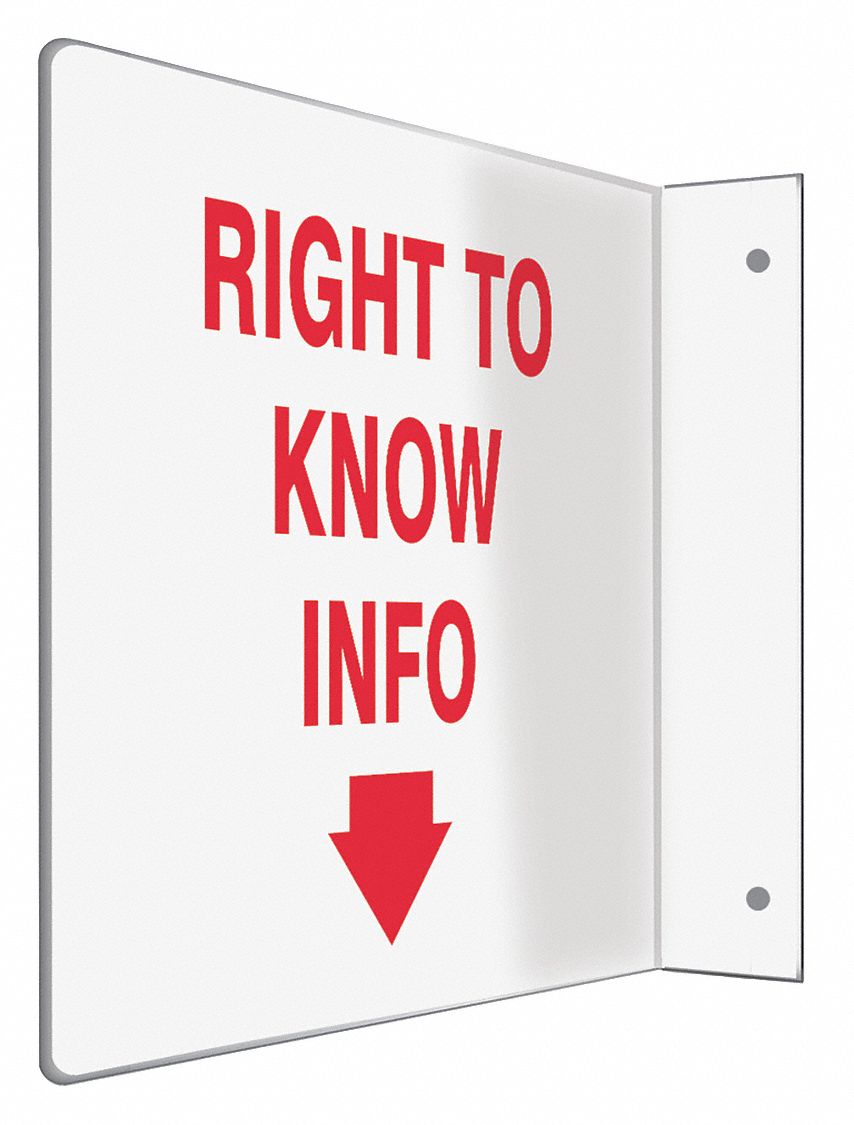 High Visibility Safety Sign, 12" W, 8" H