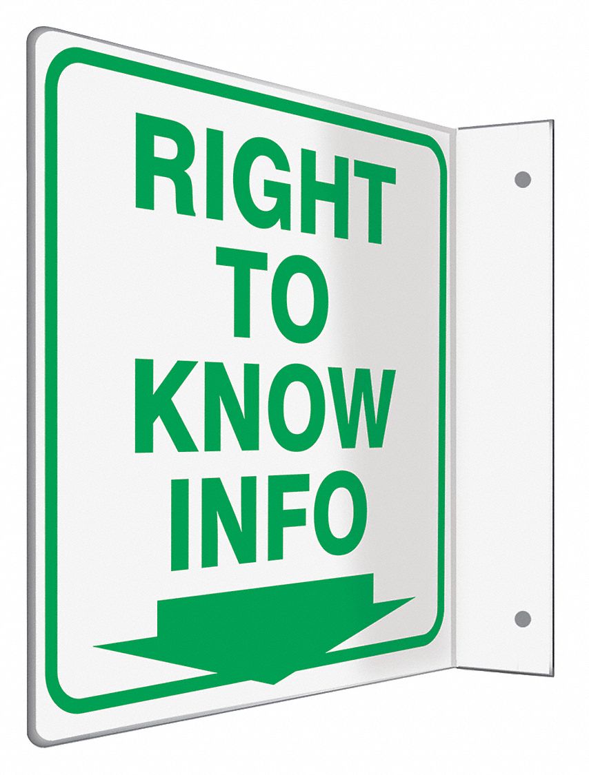 High Visibility Safety Sign, 8" W, 8" H