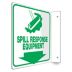 L-Shape Projection Spill Response Equipment Signs