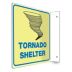 L-Shape Projection Tornado Shelter Signs