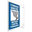 L-Shape Projection Tornado Shelter/Refugio Contra Tornados Signs image