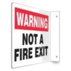 L-Shape Projection Warning: Not A Fire Exit Signs